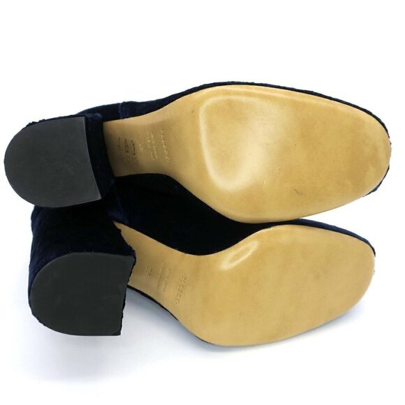 ELLERY Esmond Blue Velvet Ankle Boots Back Zip Made in Italy $1195 Women's 39/8M - Picture 9 of 10
